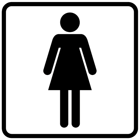 Autocollant WC femme
